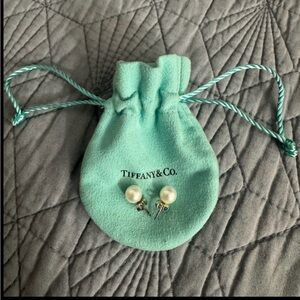 Gently worn Tiffany & Co. Gold Pearl Earrings